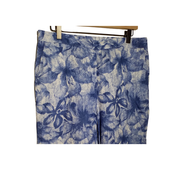 Chicos Womens Pants Pull On Slant Pockets Straight Leg 100% Linen Size 1/Medium - Picture 4 of 7